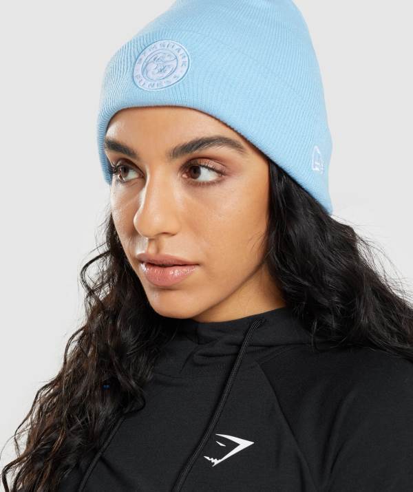 Panske Čiapky Gymshark New Era Legacy Cuff Knit Modre | VR2869357